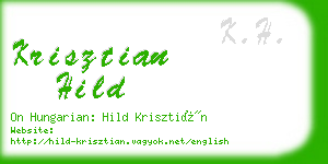 krisztian hild business card